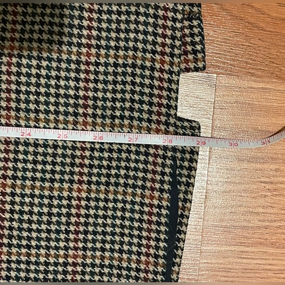 Vintage Leslie Fay Sportswear Houndstooth Wool Pencil Skirt Sz 14 - Picture 6 of 10
